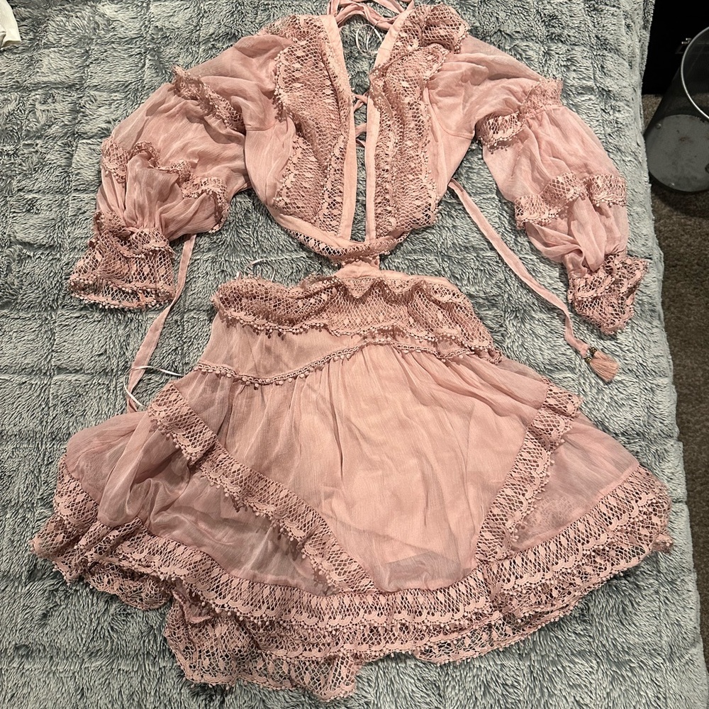 Short dress beautiful peach color